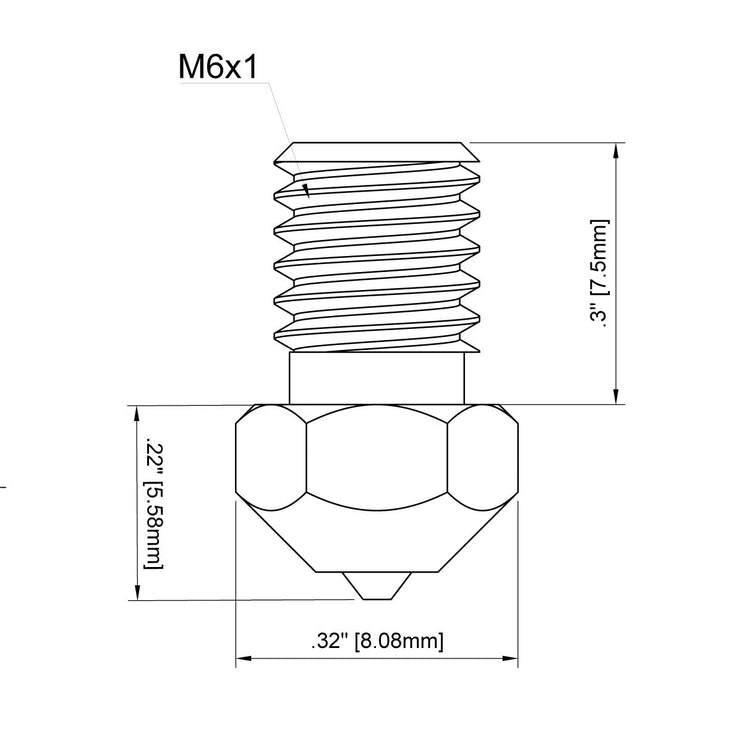 E3DV6 Ruby Nozzles